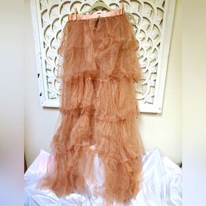 Sold Out / Rare NWT Club Exx Dolls Kill Glitter TuTu Sand Etheral Tulle Skirt XL